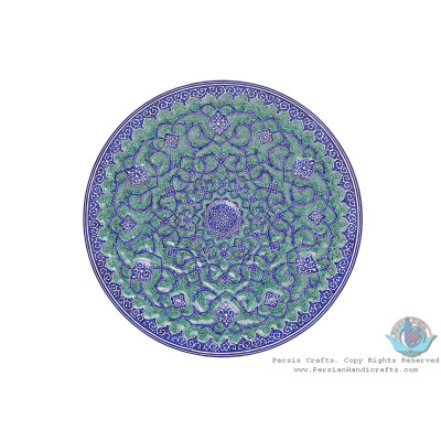 Enamel Protruded Eslimi Minakari Wall Hanging Plate - HE3905