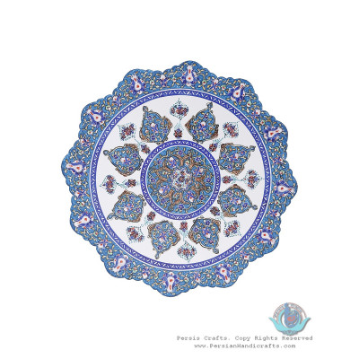 Enamel Eslimi Khatai Design Minakari Wall Plate - HE3906