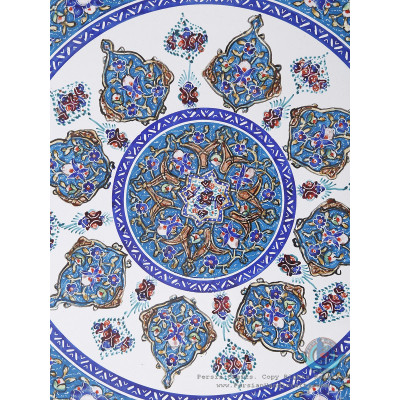 Enamel Eslimi Khatai Design Minakari Wall Plate - HE3906