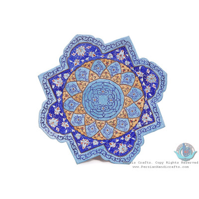 Enamel Toranj Eslimi Minakari Octogonal Wall Plate - HE3909