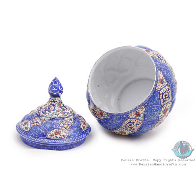 Enamel Toranj Eslimi Minakari Sugar Pot/Candy Dish - HE3910