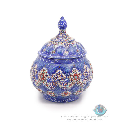 Enamel Toranj Eslimi Minakari Sugar Pot/Candy Dish - HE3911