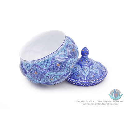 Enamel Minakari Protruded Eslimi Sugar Pot/Candy Dish - HE3913 Enamel Minakari Protruded Eslimi Sugar Pot/Candy Dish - HE3913