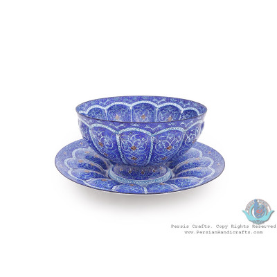 Privileged Enamel Protruded Eslimi Minakari Bowl & Plate - HE3914