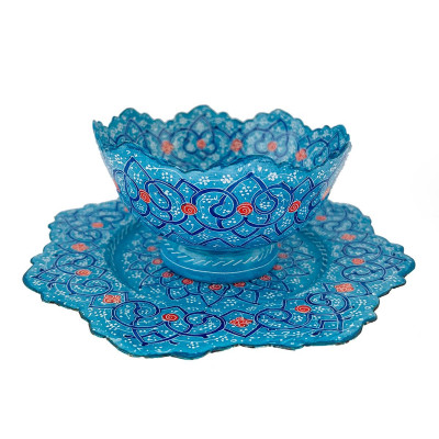 Decorative Bowl & Plate - Enamel Minakari | HE4101 Persiada