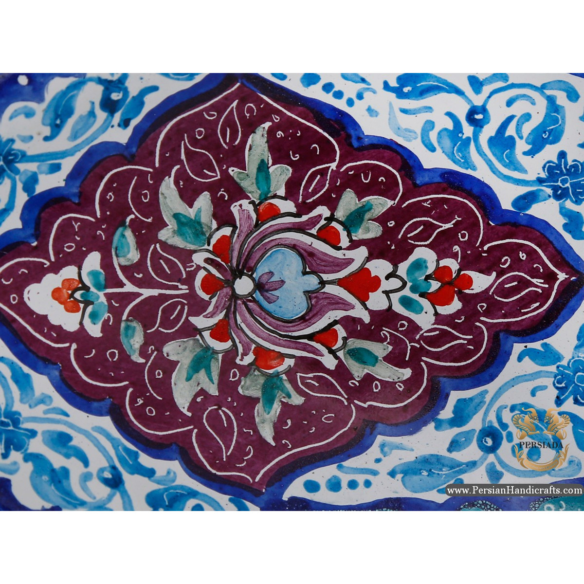 Kashkool Candy Dish & Plate | Hand Painted Minakari | Persiada HE6103