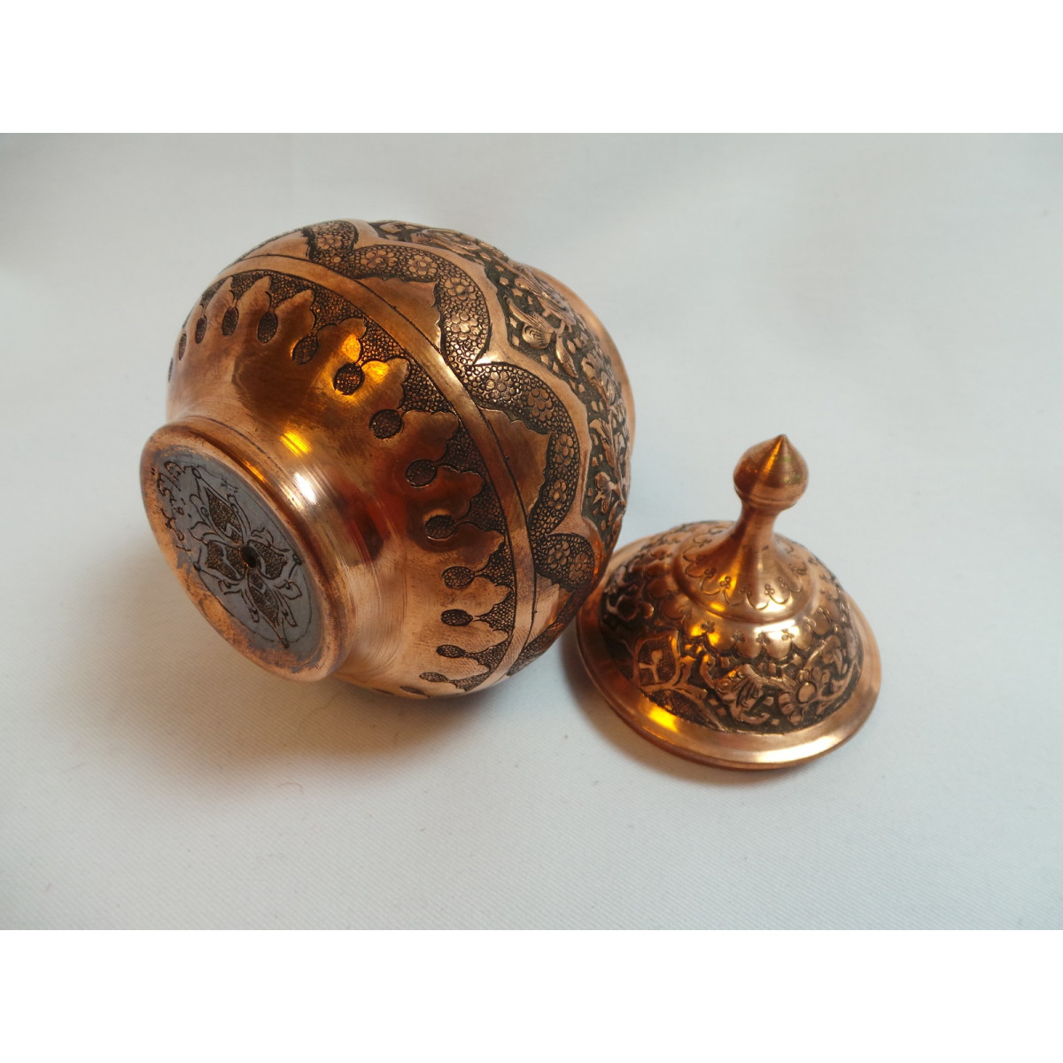 Luxury Engraved Sugar Pot/Candy Dish - HG1036-Persian Handicrafts