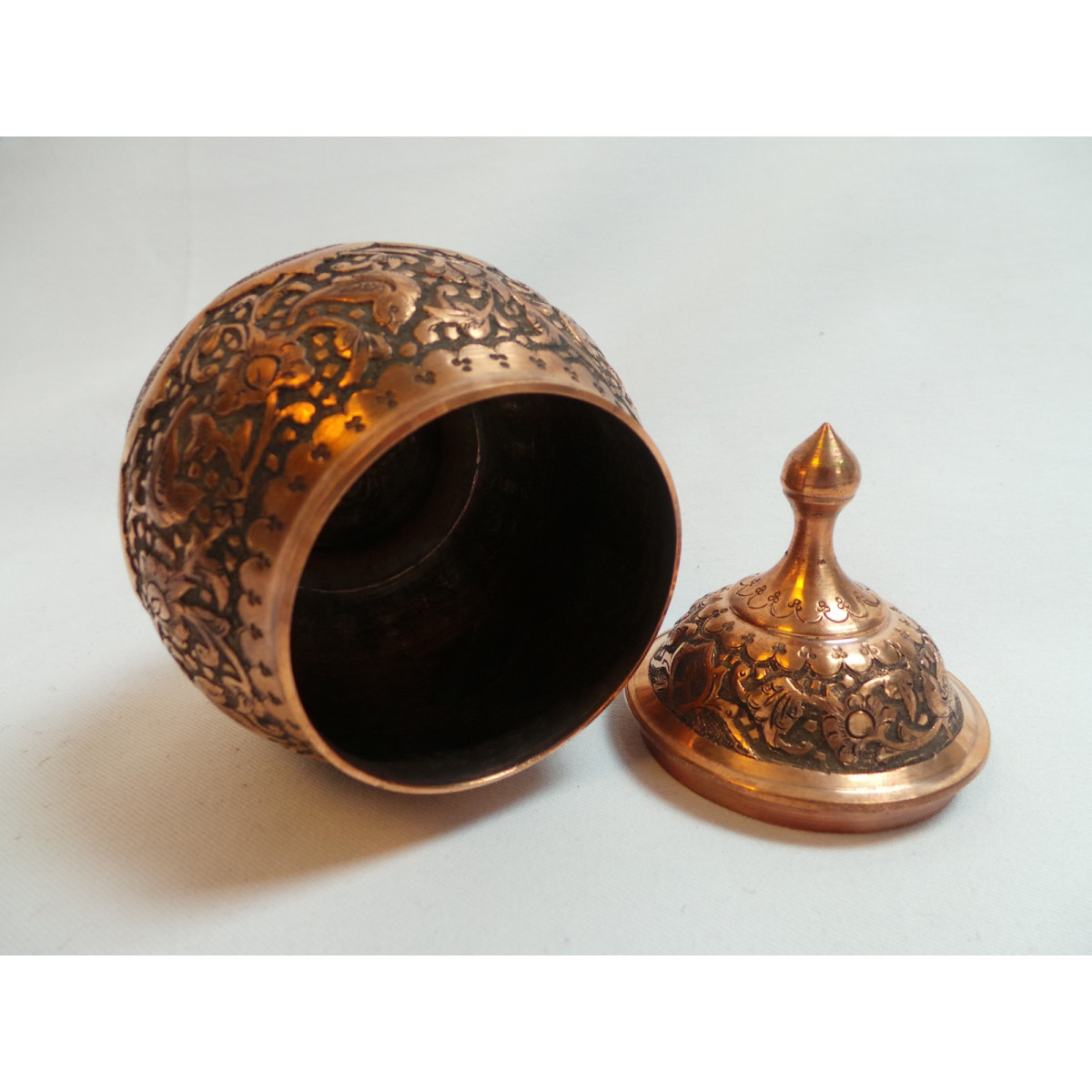 Luxury Engraved Sugar Pot/Candy Dish - HG1036-Persian Handicrafts