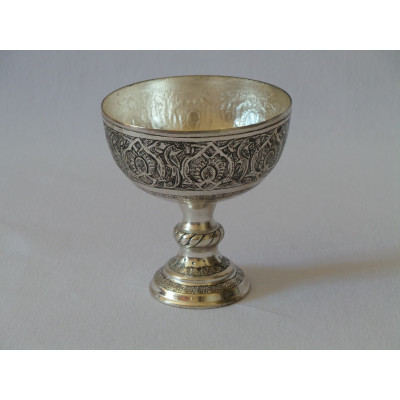 Hand Engraving on Sliver Plated Pedestal Candy/Nut Bowl Dish - HG2001