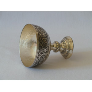Hand Engraving on Sliver Plated Pedestal Candy/Nut Bowl Dish - HG2001-Persian Handicrafts