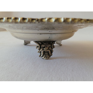 Hand Engraving on Sliver Plated Bowl Plate - HG2004-Persian Handicrafts