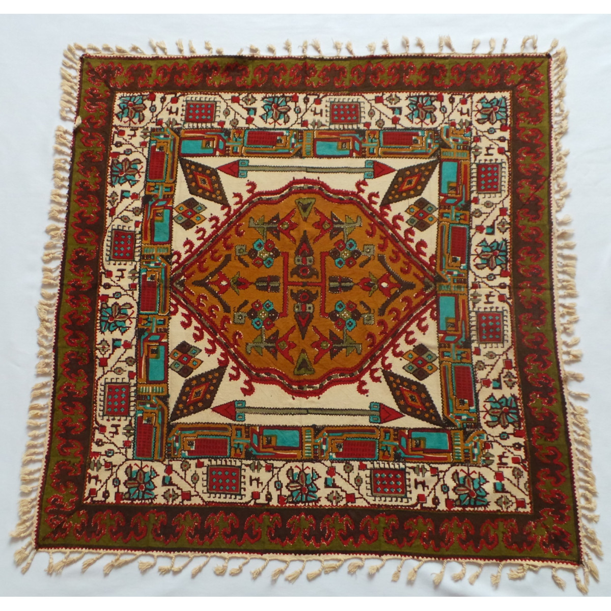 Persian Ghalamkar Tablecloth - HGH2051-Persian Handicrafts