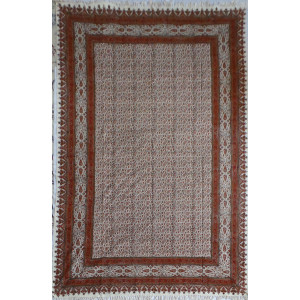 Persian Ghalamkar Bedspread or Tablecloth- HGH2056-Persian Handicrafts