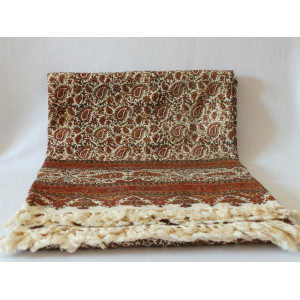 Persian Ghalamkar Bedspread or Tablecloth- HGH2056-Persian Handicrafts