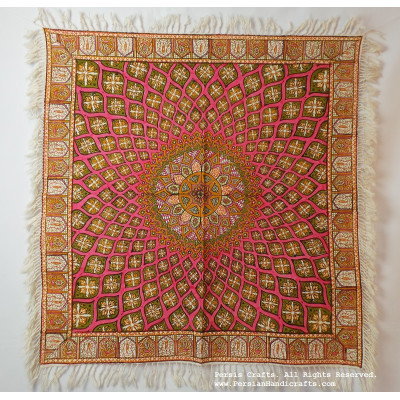 Persian Tapestry (Ghalamkar) Gonbad Style Tablecloth - HGH3609