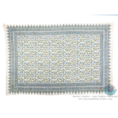 Persian Tapestry Grape & Flower Ghalamkar Bedspread or Tablecloth - HGH3904