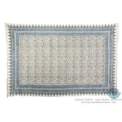 Persian Tapestry Paisley & Flower Ghalamkar Bedspread or Tablecloth - HGH3908