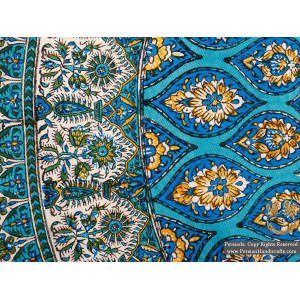 Round Tablecloth | Hand Printed Ghalamkar | HGH5101-Persian Handicrafts