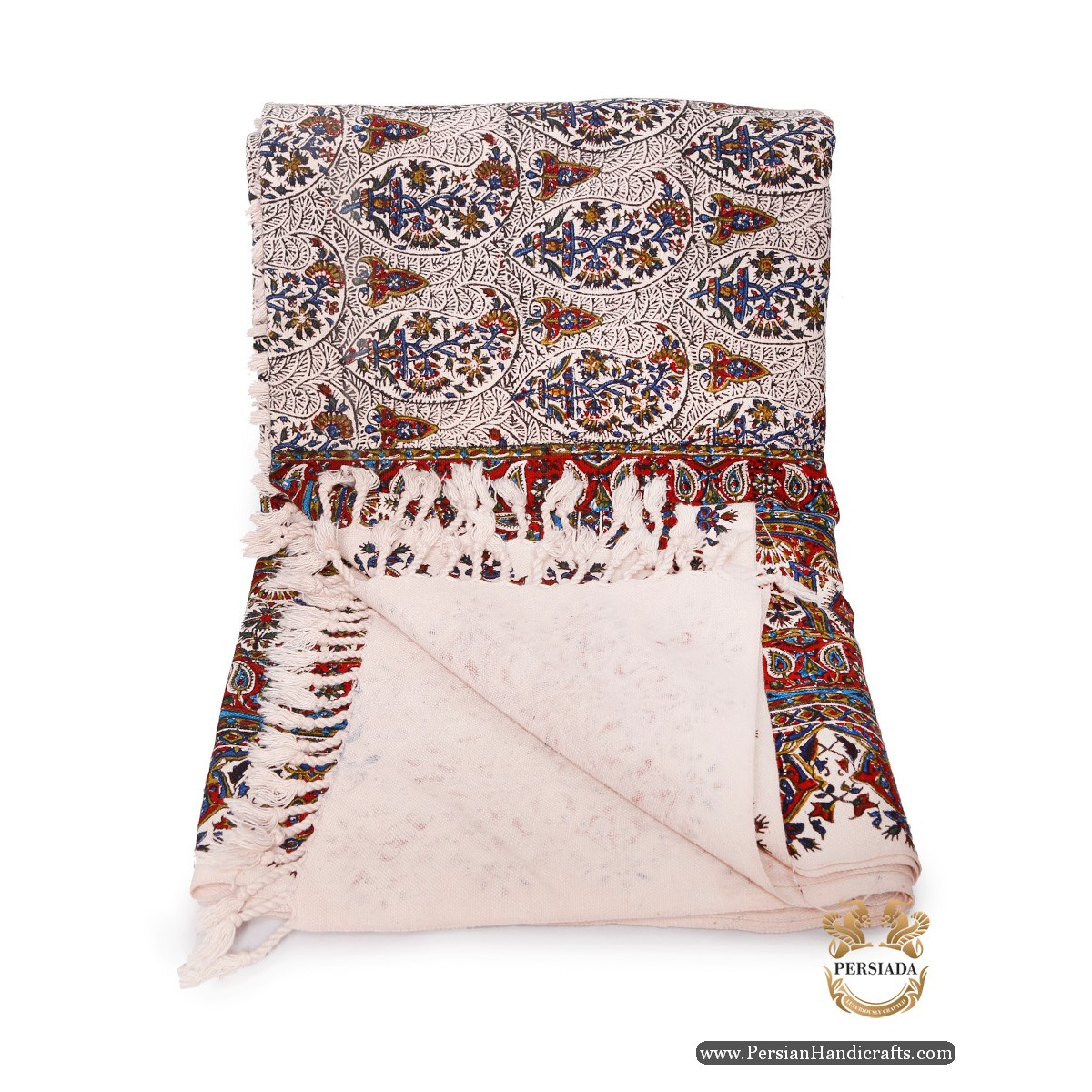 Rectangle Bedspread or Tablecloth | Hand Printed Ghalamkar | Persiada HGH6101