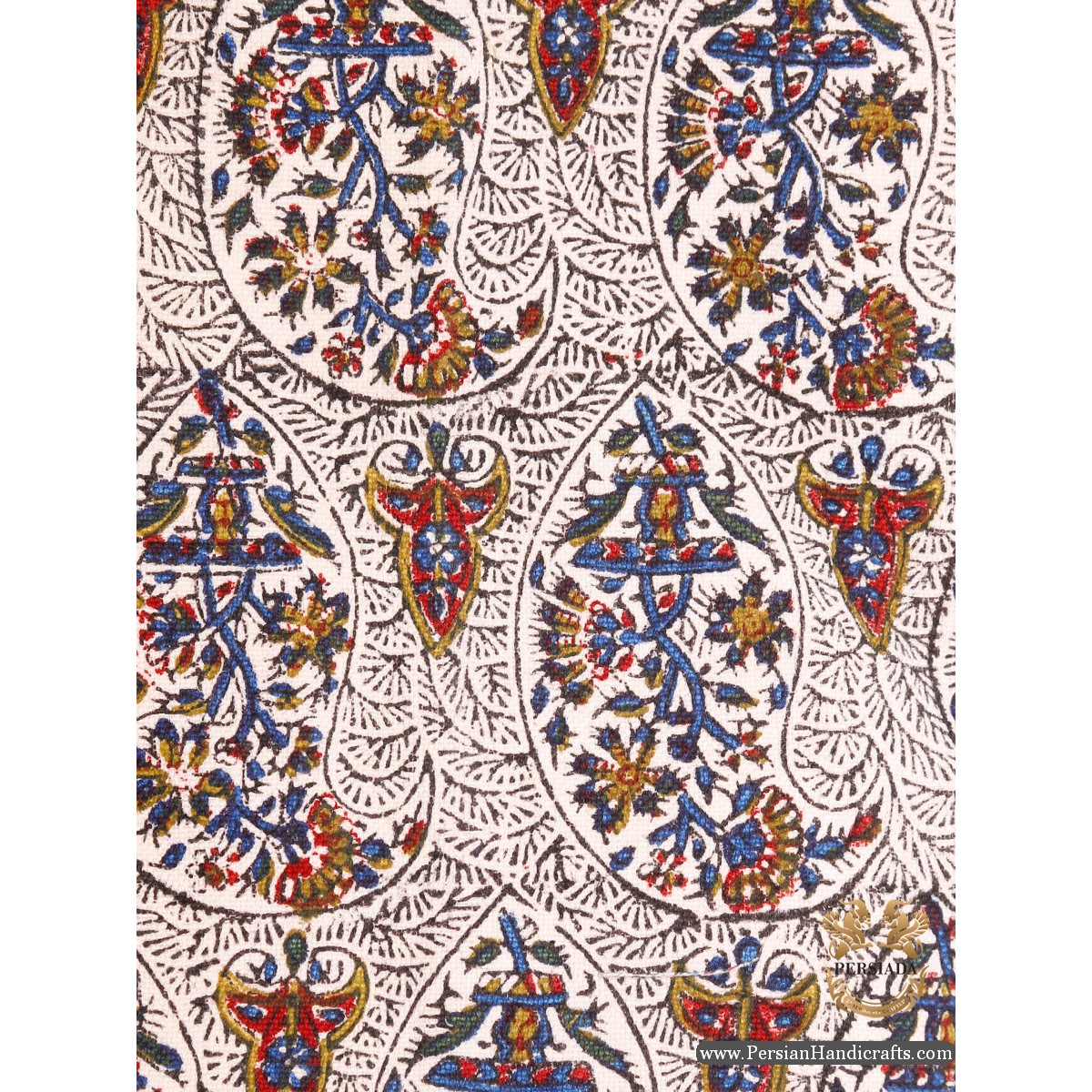 Rectangle Bedspread or Tablecloth | Hand Printed Ghalamkar | Persiada HGH6101