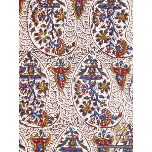 Rectangle Bedspread or Tablecloth | Hand Printed Ghalamkar | Persiada HGH6101