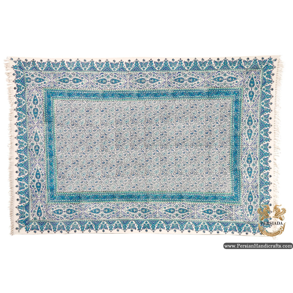 Rectangle Tablecloth | Hand Printed Ghalamkar | Persiada HGH6102