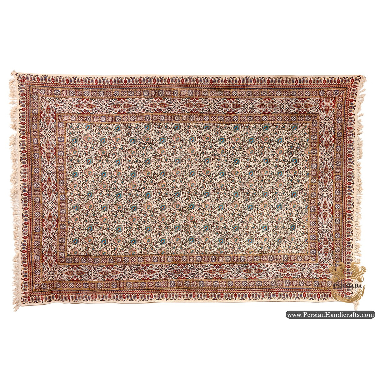 Rectangle Tablecloth, bedspread,  Handprinted Textile, Ghalamkar | Hand Printed Ghalamkar | Persiada HGH6103