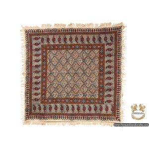 Square Tablecloth | Hand Printed Ghalamkar | Persiada HGH6104