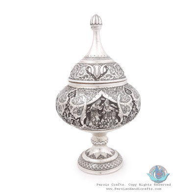 Traditional Handgraved Persian Banquet on Pedestal Dish - HGL3901