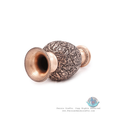 Persian Handgraved Flower & Bird on Flower Vase - HGL3902 Persian Handgraved Flower & Bird on Flower Vase - HGL3902
