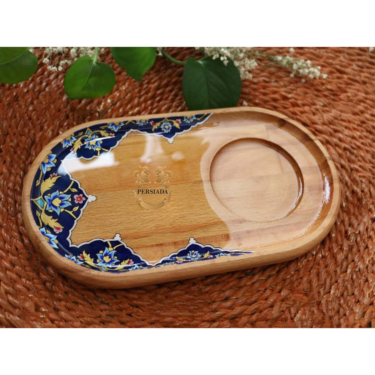 Tea & Sugar Bowl Tray | Handmade Beach Wood | PHW701 | Persiada