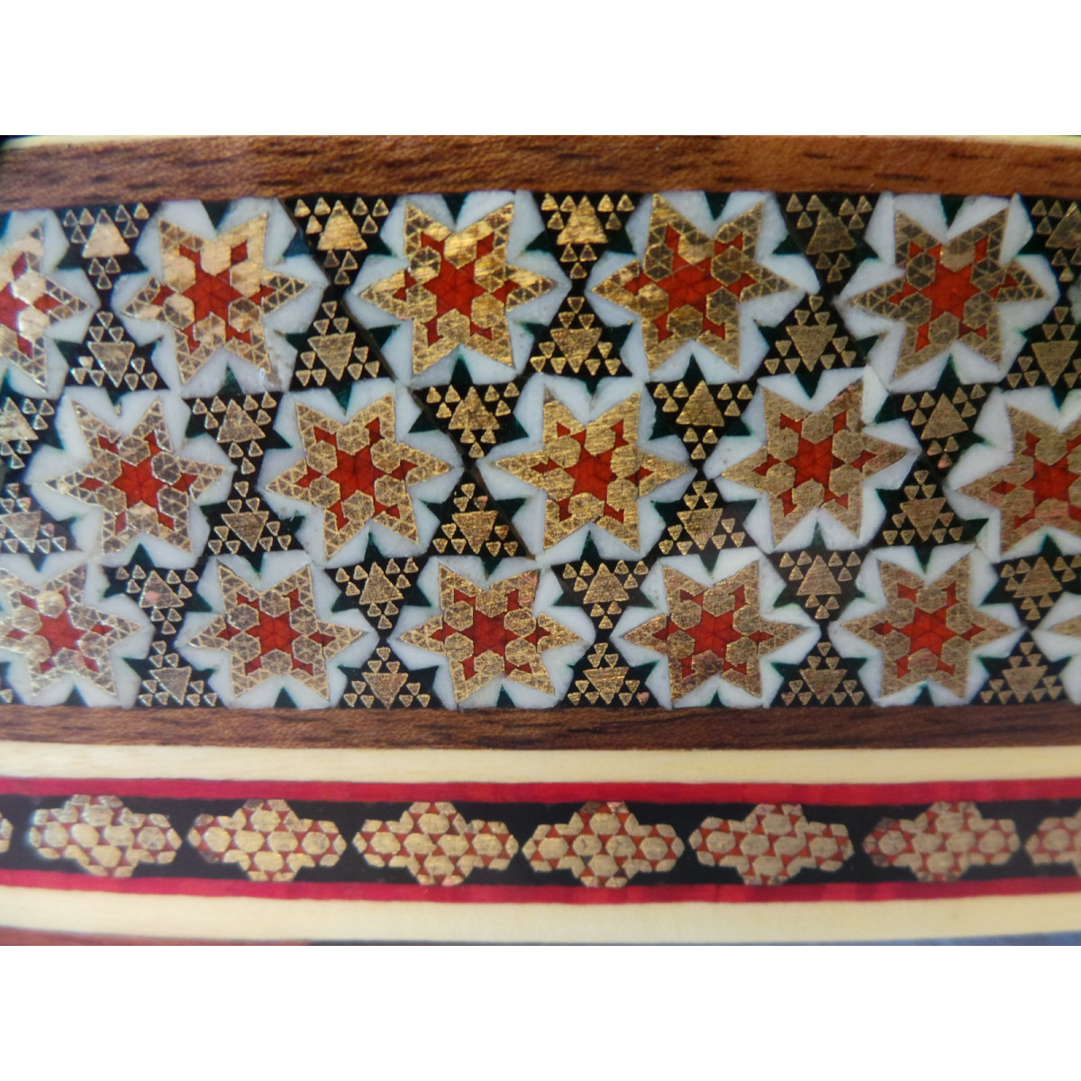 Wood and Copper Inlaying Jewelry Box - HI1011-Persian Handicrafts