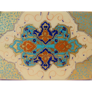 Wood and Copper Inlaying Jewelry Box - HI1011-Persian Handicrafts