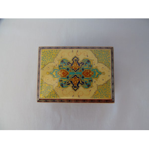 Wood and Copper Inlaying Jewelry Box - HI1011-Persian Handicrafts