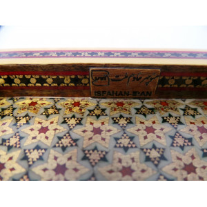 Wood and Copper Inlaying Jewelry Box - HI1011-Persian Handicrafts