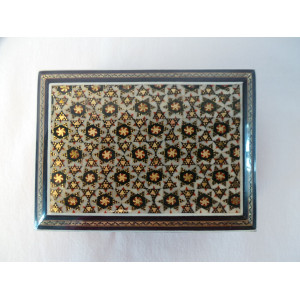 Wood and Copper Inlaying Jewelry Box - HI1012-Persian Handicrafts