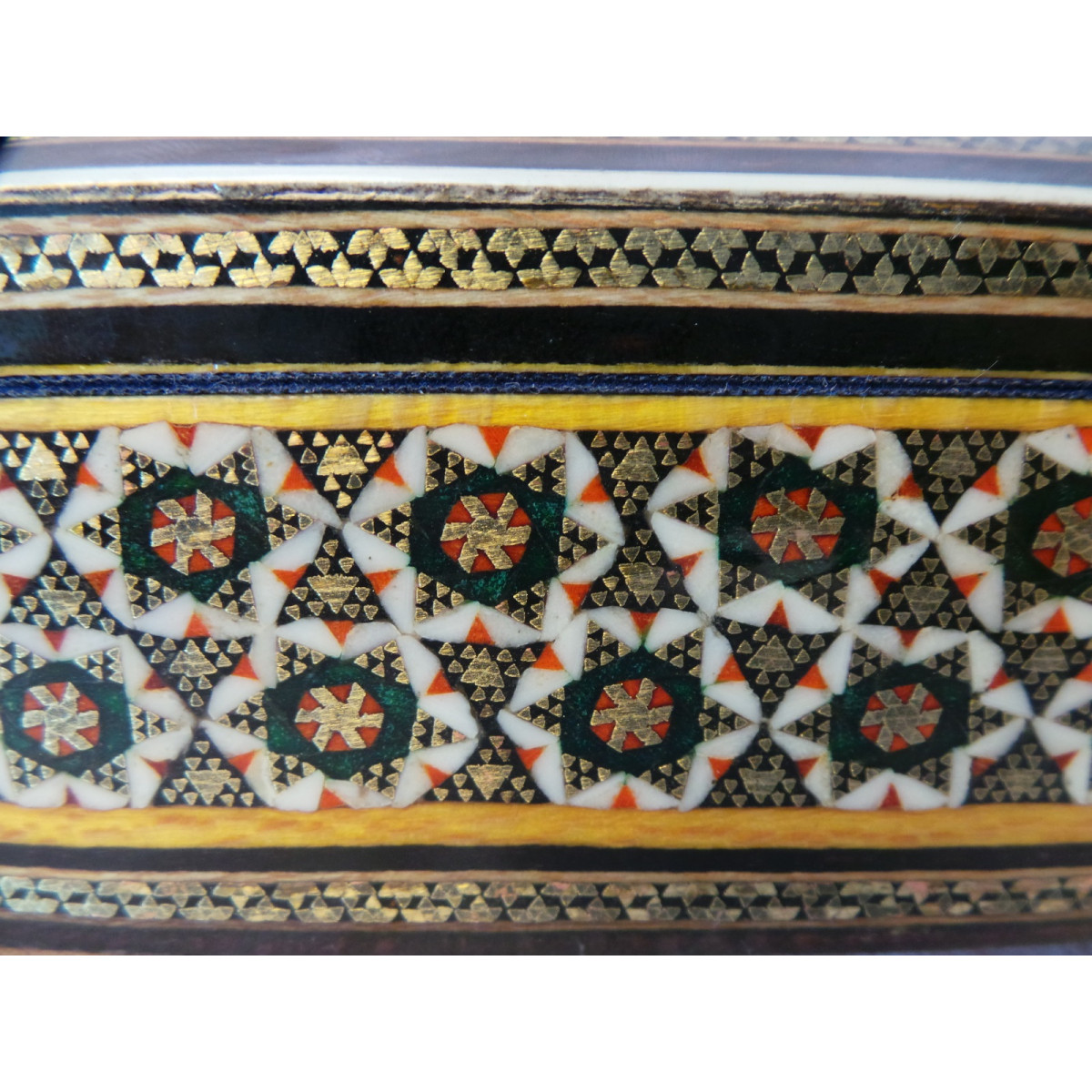 Wood and Copper Inlaying Jewelry Box - HI1012-Persian Handicrafts