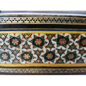 Wood and Copper Inlaying Jewelry Box - HI1012-Persian Handicrafts