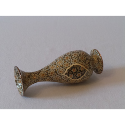 Khatam on Copper Flower Vase - HKH2043