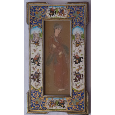 Khatam & Miniature Traditional Face Framed Art - HKH2047