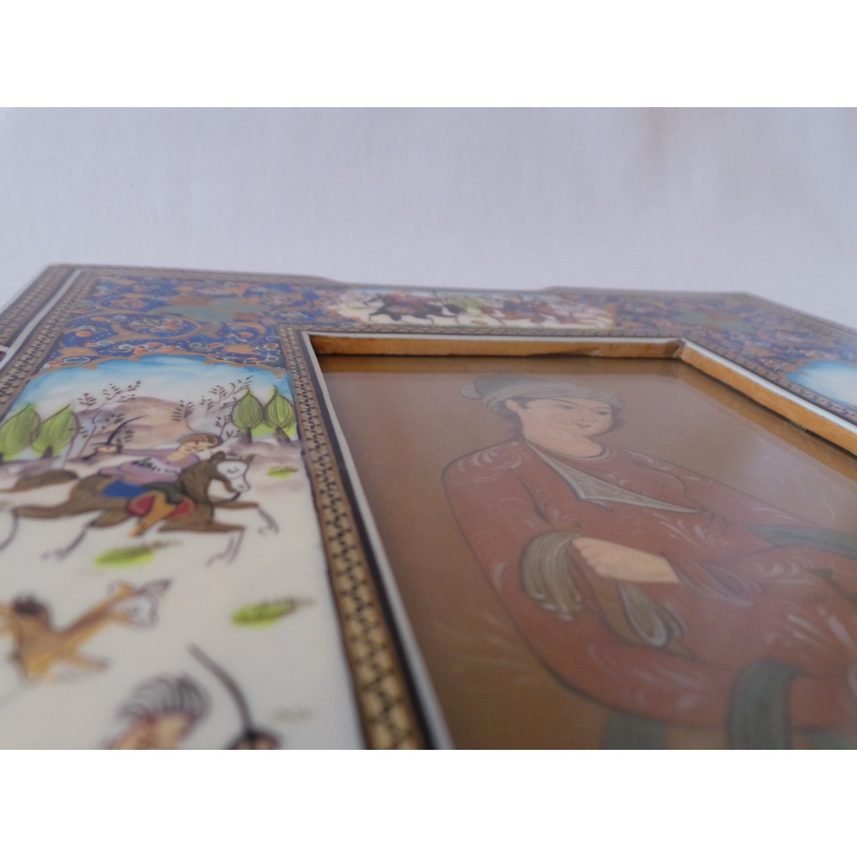 Khatam & Miniature Traditional Face Framed Art - HKH2047-Persian Handicrafts