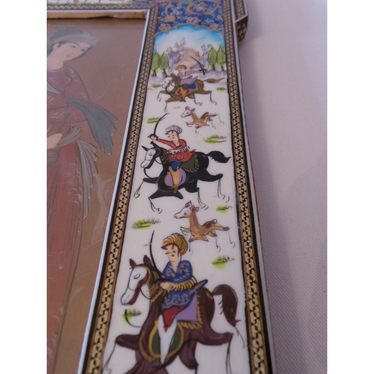 Khatam & Miniature Traditional Face Framed Art - HKH2047-Persian Handicrafts