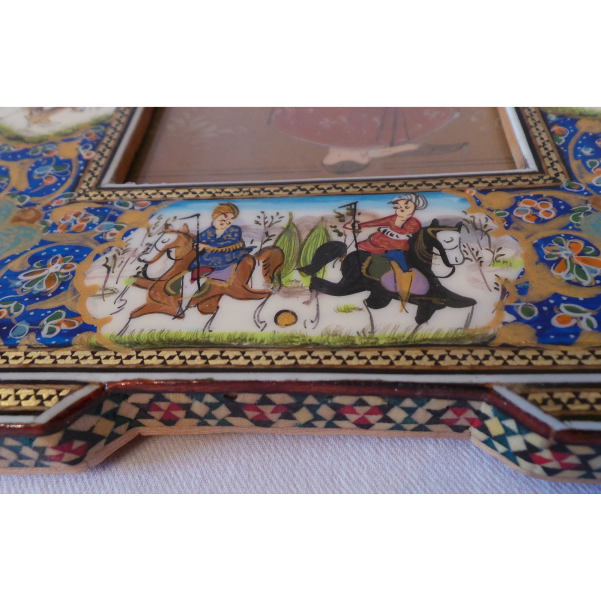 Khatam & Miniature Traditional Face Framed Art - HKH2047-Persian Handicrafts
