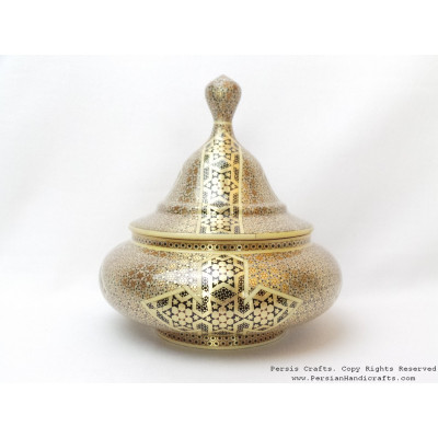 Khatam on Copper Candy Bowl Dish - HKH3002