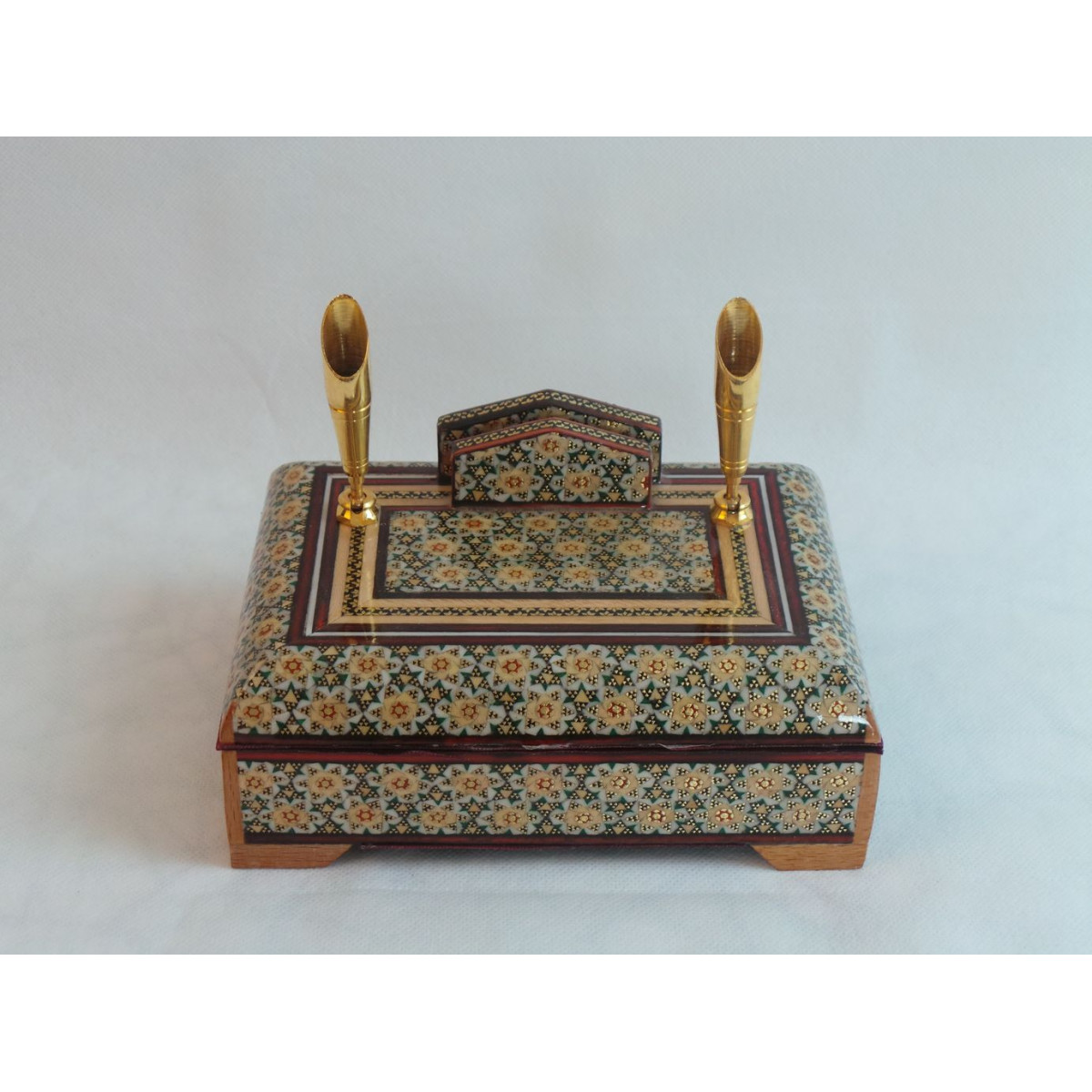 Persian Khatam Handicrafts Envelope Holder Pen Rest - HKH3008-Persian Handicrafts