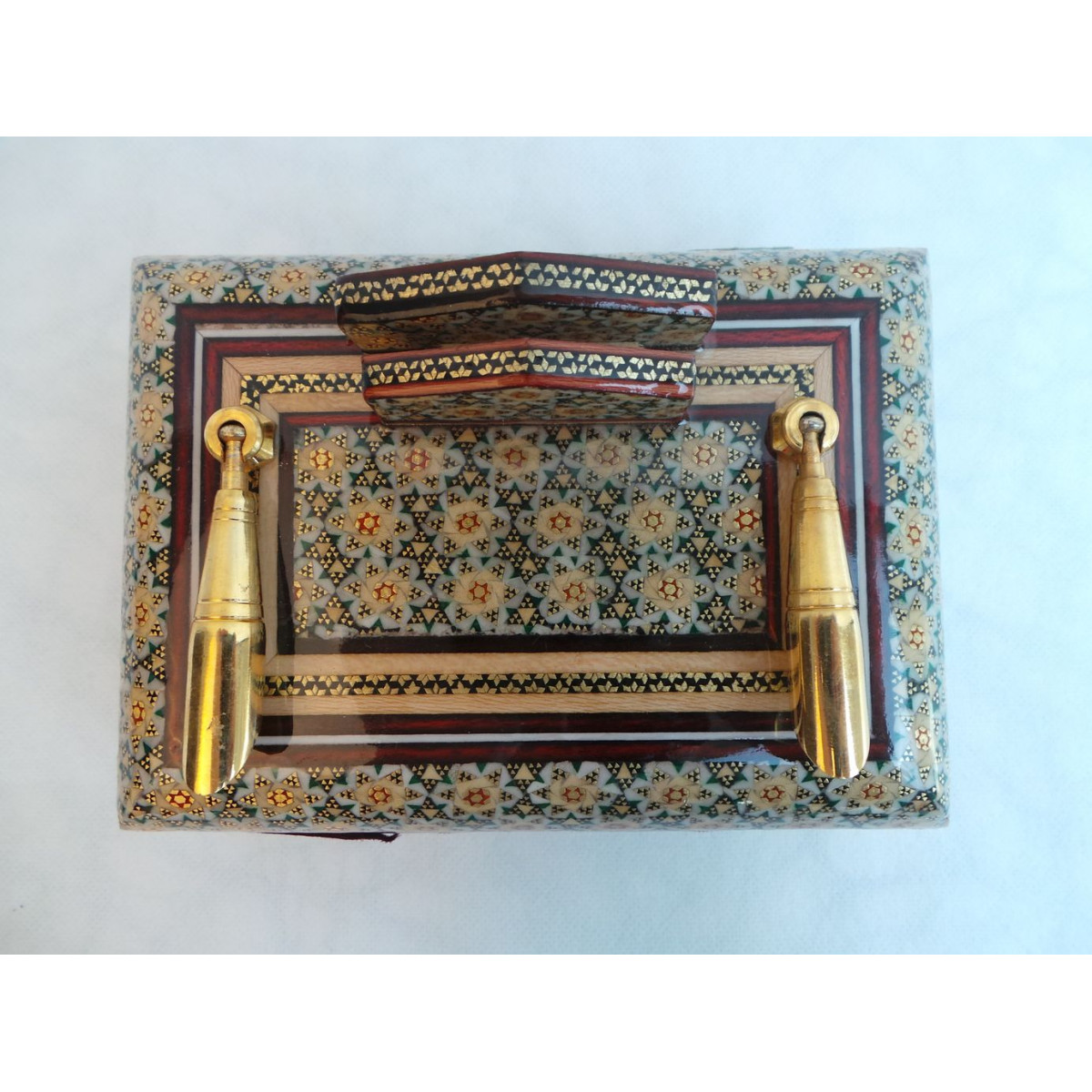 Persian Khatam Handicrafts Envelope Holder Pen Rest - HKH3008-Persian Handicrafts