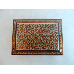 Wood and Copper Inlaying Jewelry Box - HKH3010-Persian Handicrafts