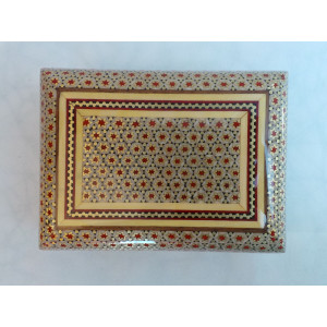 Wood and Copper Inlaying Jewelry Box - HKH3011-Persian Handicrafts