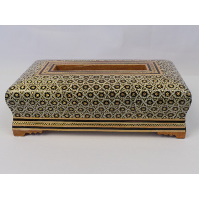 Khatam on Wood Tissue Box - HKH3012