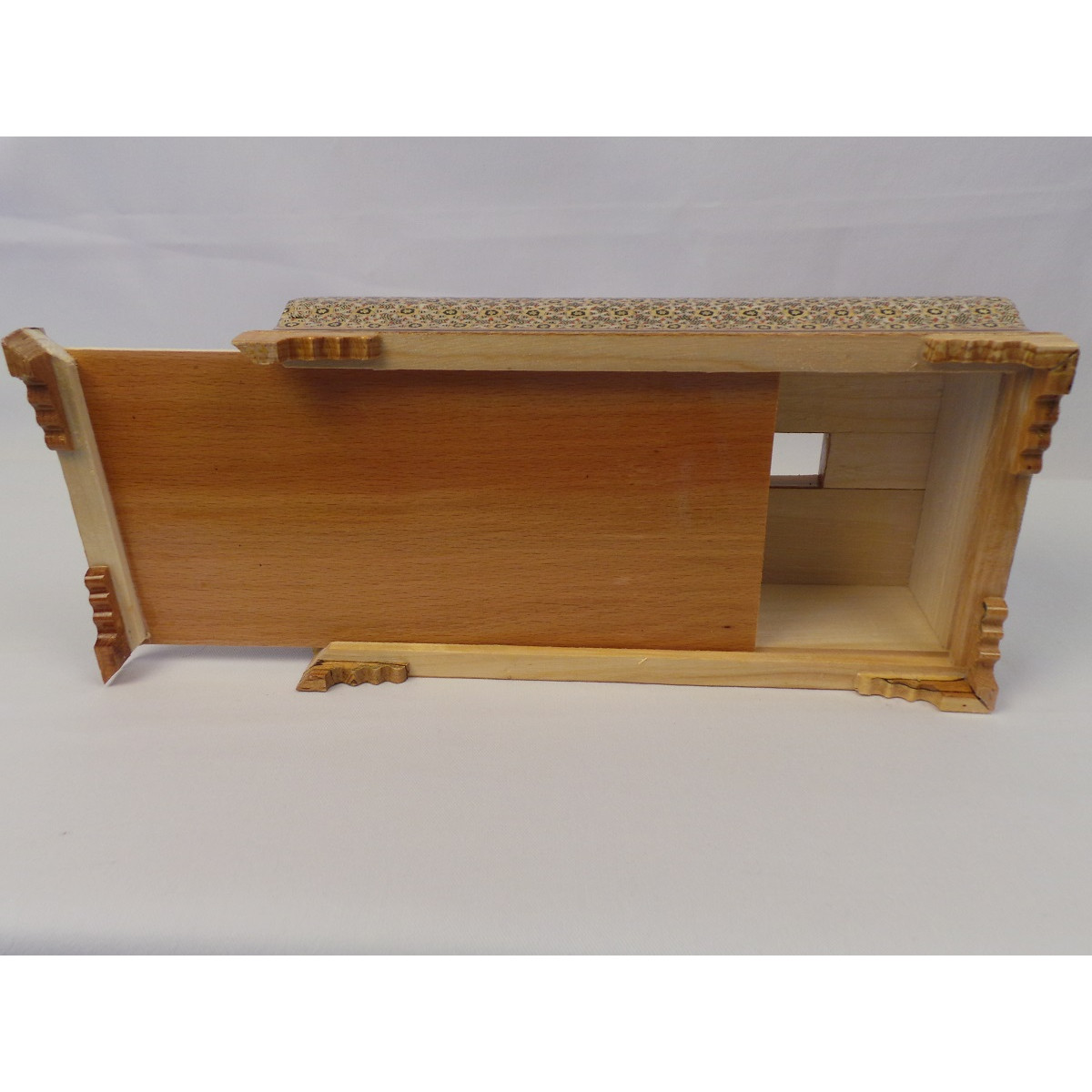 Khatam on Wood Tissue Box - HKH3013-Persian Handicrafts